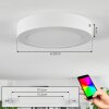 Omaro Deckenpanel LED Weiß, 1-flammig, Farbwechsler