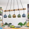 Koyoto Pendelleuchte Glas 15 cm Naturfarben, Schwarz, 5-flammig