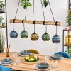 Koyoto Pendelleuchte Glas 15 cm Naturfarben, Schwarz, 5-flammig
