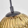 Koyoto Pendelleuchte Glas 15 cm Naturfarben, Schwarz, 5-flammig