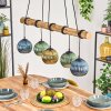 Koyoto Pendelleuchte Glas 15 cm Naturfarben, Schwarz, 5-flammig