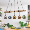 Koyoto Pendelleuchte Glas 15 cm Naturfarben, Schwarz, 5-flammig