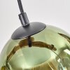 Koyoto Pendelleuchte Glas 15 cm Naturfarben, Schwarz, 5-flammig