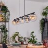 Gastor Pendelleuchte Glas 15 cm Bernsteinfarben, Klar, Rauchfarben, 5-flammig