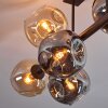 Ripoll Deckenleuchte Glas 15 cm Bernsteinfarben, Rauchfarben, 8-flammig