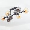 Ripoll Deckenleuchte Glas 15 cm Bernsteinfarben, Rauchfarben, 8-flammig