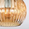 Ripoll Deckenleuchte Glas 15 cm Bernsteinfarben, Rauchfarben, 5-flammig