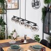 Ripoll Pendelleuchte Glas 15 cm Chrom, Klar, Rauchfarben, 5-flammig