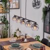 Ripoll Pendelleuchte Glas 15 cm Klar, Rauchfarben, 5-flammig
