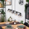 Ripoll Pendelleuchte Glas 15 cm Klar, Rauchfarben, 5-flammig