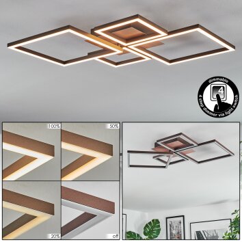 Brina Deckenleuchte LED Braun, 1-flammig