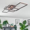 Brina Deckenleuchte LED Braun, 1-flammig, Fernbedienung