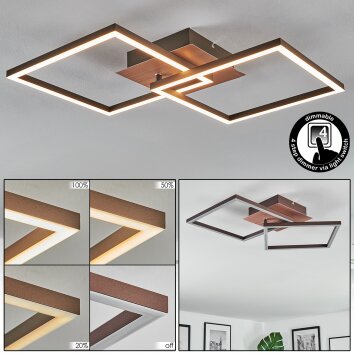 Brina Deckenleuchte LED Braun, 1-flammig