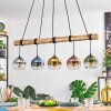 Koyoto Pendelleuchte Glas 15 cm Naturfarben, Schwarz, 5-flammig