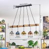 Koyoto Pendelleuchte Glas 15 cm Naturfarben, Schwarz, 5-flammig