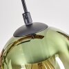 Koyoto Pendelleuchte Glas 15 cm Naturfarben, Schwarz, 5-flammig