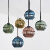 Koyoto Hängeleuchte Glas 20 cm Blau, Gold, Grün, Kupferfarben, 6-flammig