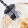 Koyoto Hängeleuchte Glas 20 cm Bernsteinfarben, Klar, Rauchfarben, 6-flammig
