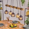 Koyoto Pendelleuchte Glas 15 cm Naturfarben, Schwarz, 5-flammig