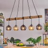 Koyoto Pendelleuchte Glas 15 cm Naturfarben, Schwarz, 5-flammig