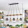Koyoto Pendelleuchte Glas 15 cm Naturfarben, Schwarz, 5-flammig