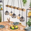 Koyoto Pendelleuchte Glas 15 cm Naturfarben, Schwarz, 5-flammig