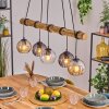 Koyoto Pendelleuchte Glas 15 cm Naturfarben, Schwarz, 5-flammig