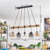 Koyoto Pendelleuchte Glas 15 cm Naturfarben, Schwarz, 5-flammig