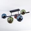 Chehalis Deckenleuchte Glas 12 cm, 15 cm Blau, Grün, Kupferfarben, 5-flammig
