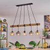 Ripoll Pendelleuchte Glas 15 cm Naturfarben, Schwarz, 5-flammig