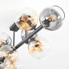 Koyoto Deckenleuchte Glas 15 cm Bernsteinfarben, Klar, Rauchfarben, 8-flammig