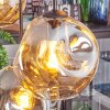 Ripoll Hängeleuchte Glas 20 cm Bernsteinfarben, Rauchfarben, 6-flammig