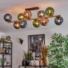 Gastor Deckenleuchte Glas 15 cm Gold, Schwarz, 10-flammig