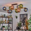 Gastor Deckenleuchte Glas 15 cm Gold, Schwarz, 10-flammig