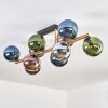 Gastor Deckenleuchte Glas 15 cm Gold, Schwarz, 10-flammig