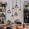 Gastor Hängeleuchte Glas 20 cm Schwarz, 6-flammig