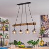 Koyoto Pendelleuchte Glas 15 cm Naturfarben, Schwarz, 4-flammig