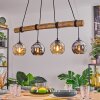 Koyoto Pendelleuchte Glas 15 cm Naturfarben, Schwarz, 4-flammig