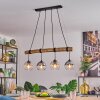 Koyoto Pendelleuchte Glas 15 cm Naturfarben, Schwarz, 4-flammig