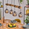 Koyoto Pendelleuchte Glas 15 cm Naturfarben, Schwarz, 4-flammig