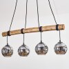 Koyoto Pendelleuchte Glas 15 cm Naturfarben, Schwarz, 4-flammig