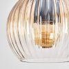 Koyoto Pendelleuchte Glas 15 cm Naturfarben, Schwarz, 4-flammig