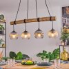 Koyoto Pendelleuchte Glas 15 cm Naturfarben, Schwarz, 4-flammig
