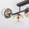 Koyoto Deckenleuchte Glas 15 cm Bernsteinfarben, Klar, Rauchfarben, 5-flammig