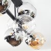 Koyoto Deckenleuchte Glas 15 cm Bernsteinfarben, Chrom, Klar, Rauchfarben, 8-flammig