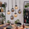 Gastor Hängeleuchte Glas 20 cm Schwarz, 6-flammig