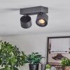 Narel Deckenleuchte LED Schwarz, 2-flammig