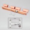 Javel Deckenleuchte Rosa, Weiß, 4-flammig