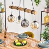 Ripoll Pendelleuchte Glas 15 cm Naturfarben, Schwarz, 4-flammig