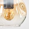 Ripoll Pendelleuchte Glas 15 cm Naturfarben, Schwarz, 4-flammig